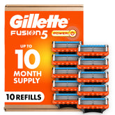 Gillette Fusion5 Power razor blades close-up showing five blades for an ultra-close shave.