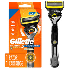Gillette Fusion5 ProGlide Shield Power handle adapts to contours for a close shave