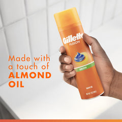 Close-up of gel texture from Gillette Fusion5 Ultra Sensitive for smooth application.