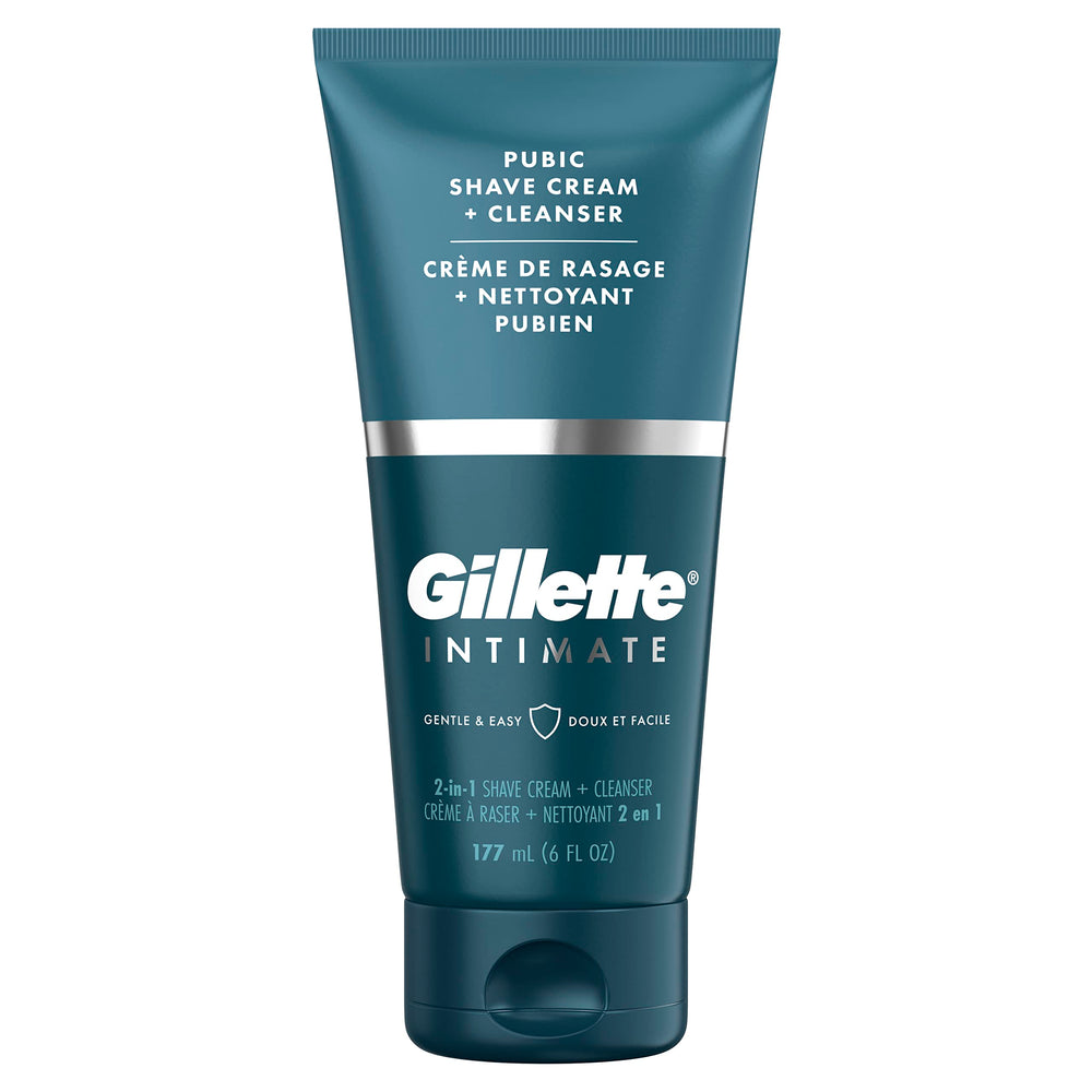 Gillette Intimate cream bottle pour for smooth glide and comfortable shaving