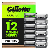 GilletteLabs blade refills 12ct box for quick, consistent shaves