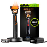 Gillette Labs heated razor handle delivers premium warm shave every stroke.