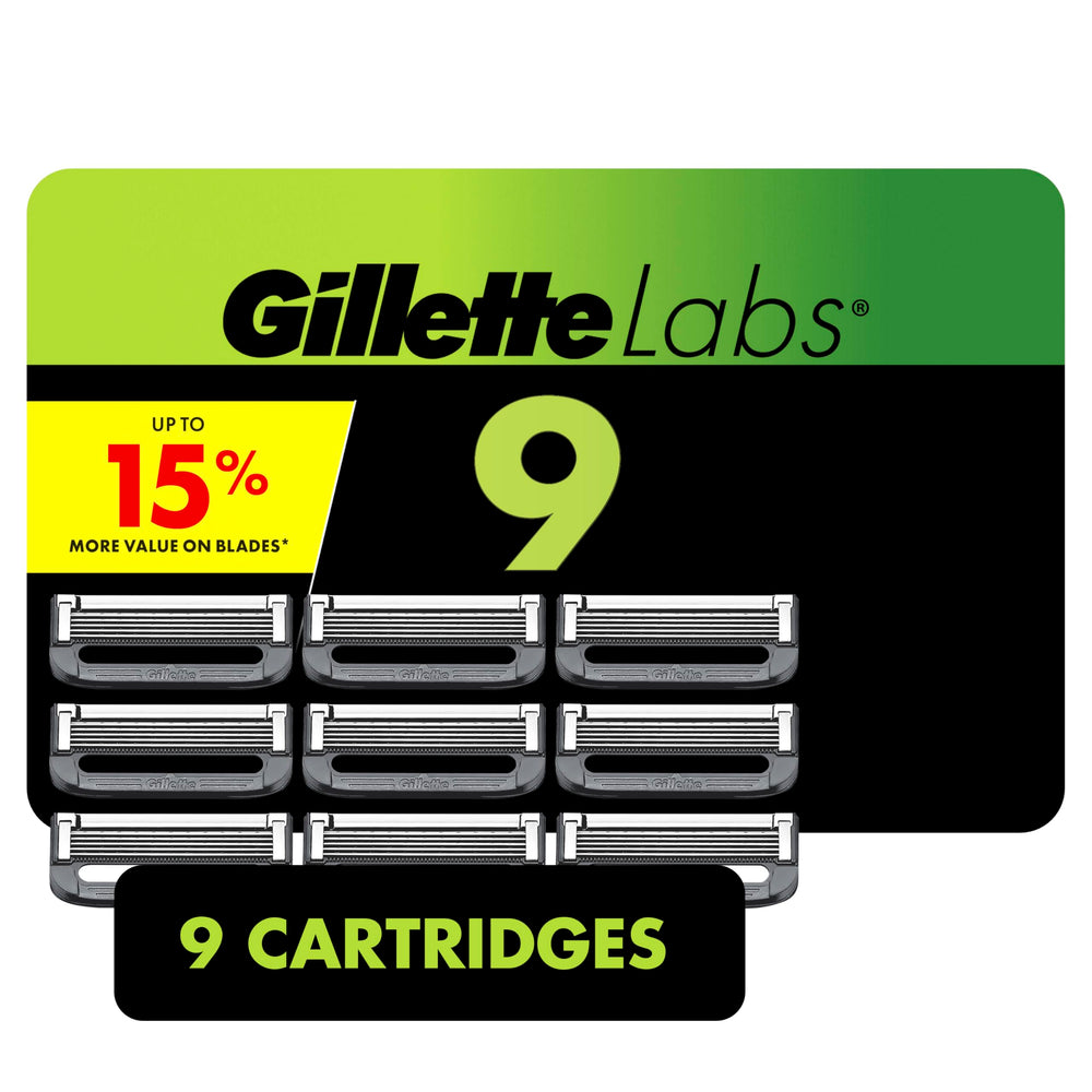 GilletteLabs razor blade refills 9 count deliver consistent closeness for daily shaves