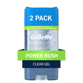 Gillette Power Rush gel claro: aplicación suave para fresca todo el día.