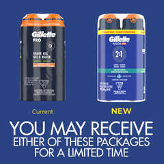 Cooling effect from Gillette PRO Shaving Gel soothes skin during shaving.