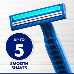 Gillette Sensor2 Plus fixed razor blue lubrastrip aloe for smooth glide.