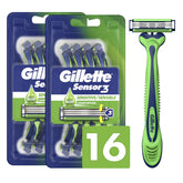 Gillette Sensor3 Sensitive Razor two-pack for smooth, long-lasting shaves.