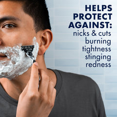 Gillette Series 3X Action Shave Gel with cocoa butter for skin hydration