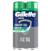 Gillette Series 3X Action Shave Gel tube shows hydration and protection