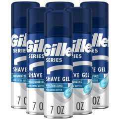 Gillette Series 3X gel pack shot highlights hydration and protection in a rust-free can