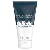 Gillette SkinGuard Face Scrub bottle front for gentle exfoliation on sensitive skin
