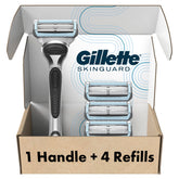 Gillette SkinGuard razor handle for precise control and comfortable grip.