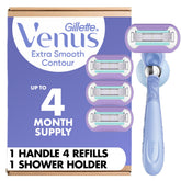 Gillette Venus Deluxe Smooth Swirl handle for comfortable grip and precise shaving