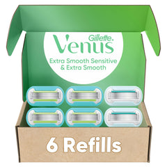 Gillette Venus Extra Smooth refill cartridge offers a precise, close shave.