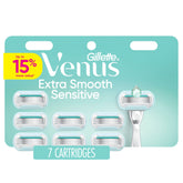 Gillette Venus Extra Smooth Sensitive razor refill with aloe strip glides on sensitive skin