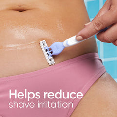 Gillette Venus pivoting-head razor reaches tricky areas for smoother shaving.