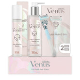 Gillette Venus razor with Irritation Defense Bar close-up for a smooth shave.