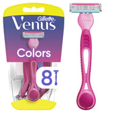 Gillette Venus Simply3 razor head close-up with three blades for a close, smooth shave.