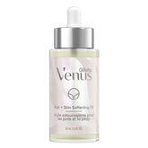 Gillette Venus Softening Oil bottle on bathroom counter for skin hydration
