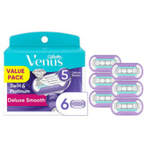 Gillette Venus Swirl razor head with 5 blades for a smooth shave