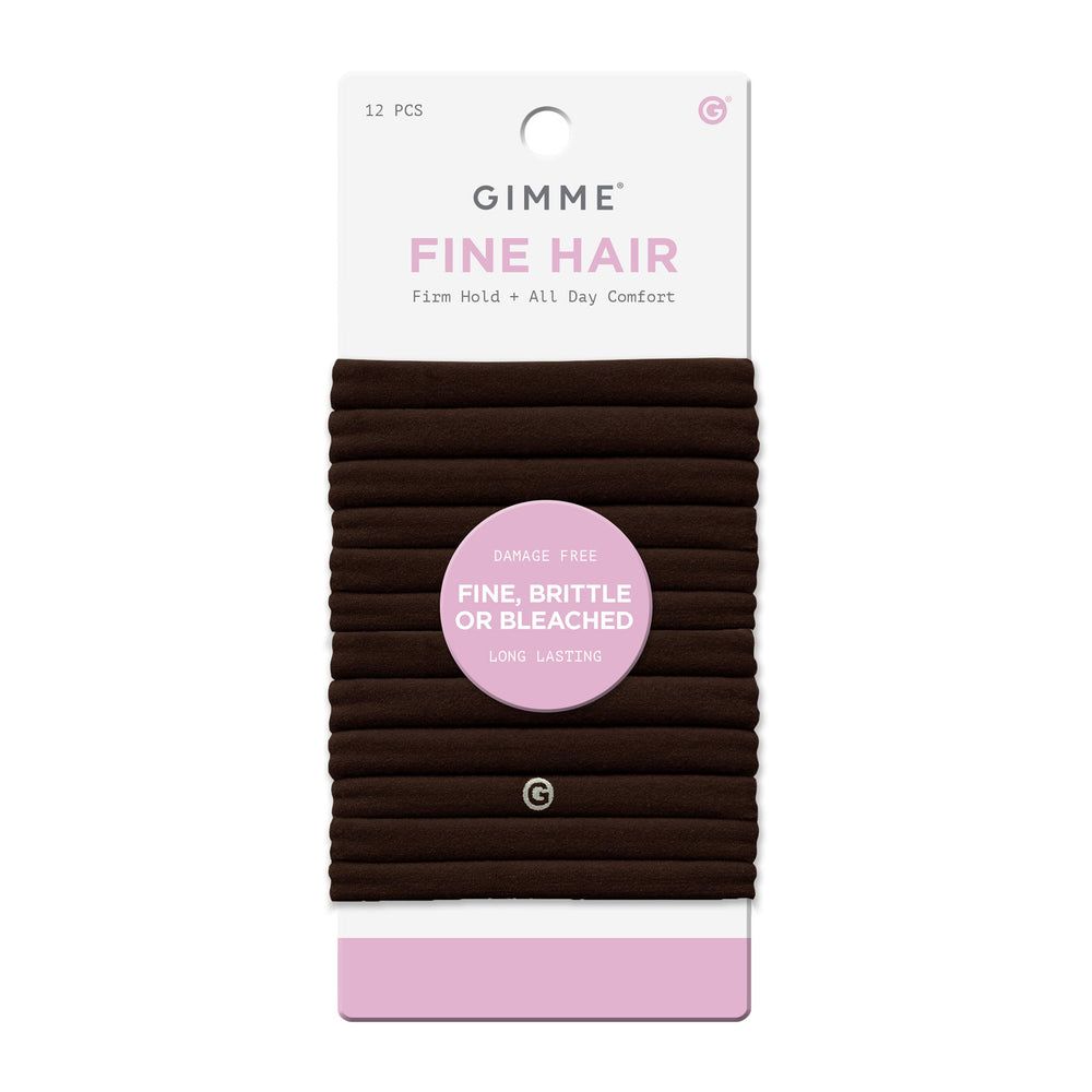 GIMME Beauty bandas elásticas para cabello fino con agarre suave en cola de caballo.