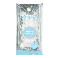 Gimme Beauty Elastic Stacks with 320 clear ties for secure braids and updos.