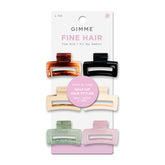 GIMME Beauty fine-hair mini clip pack secures delicate strands for half-up styles.