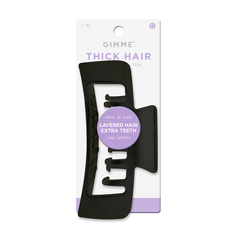 GIMME Beauty XL pinza rectangular con dientes doble capa para agarre seguro