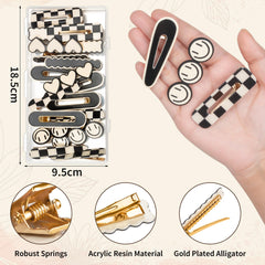 Gingbiss water droplet and wave design clip for casual chic look.