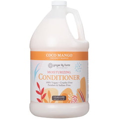Ginger Lily Farms Botanicals Coco Mango conditioner bottle offers silky, hydrated hair after use.