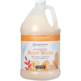 Ginger Lily Farms Coco Mango body wash bottle highlighting nourishing cleansing