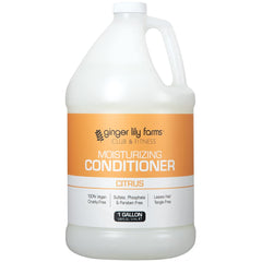 Ginger Lily Farms Club & Fitness conditioner bottle shows weightless hydration for dry hair
