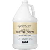 Ginger Lily Farms soothing butter lotion pour for fast hydration without greasiness.