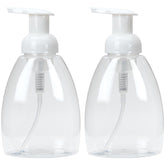 Ginger Lily Farms foaming soap dispenser with clear bottle and white pump for easy monitoring.