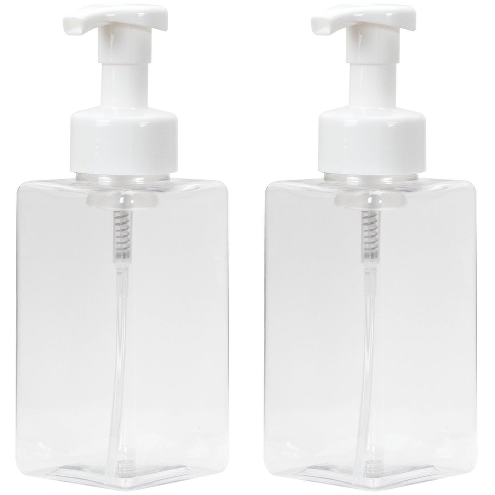 Ginger Lily Farms foaming soap dispenser in clear bottle with white pump for easy handwashing.