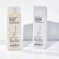 Giovanni Smooth as Silk Deeper Moisture hair closeup shows silky, manageable finish