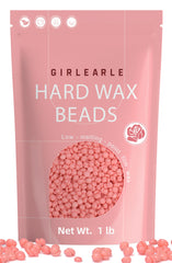 GIRLEARLE rose formula hard wax beads for full-body waxing on sensitive skin