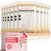 GIRLEARLE unscented paraffin refill box with 10 blocks for fragrance-free care