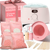 GIRLEARLE pink wax warmer with LED display for at home temperature control.