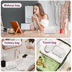 GISMTR quilted cosmetic bag, versatile as travel toiletry organizer for daily routines