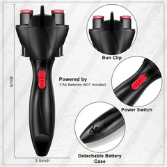 Gisafai battery-operated braider close-up with simple button controls