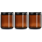 GIVAMEIHF 8oz amber glass jar with lid for candles and cosmetics