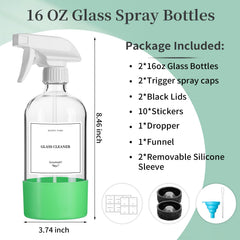 GIVAMEIHF glass bottle with blue silicone sleeve for non-slip grip