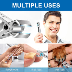 GJNL ergonomic nail clippers with a non-slip handle for comfortable clipping.