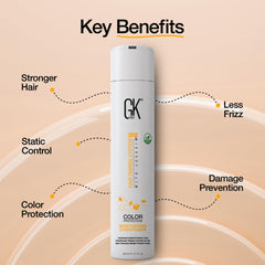 GK HAIR Hydrate conditioner texture close-up shows creamy, nourishing formula.
