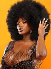 GKtineke Afro Wig 14-Inch front view with natural bounce for daily wear