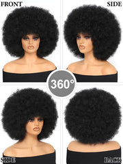 GKtineke Afro Wig natural bounce side view for flexible styling
