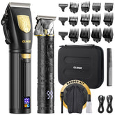 GLAKER hair clippers with LED display showing remaining battery for planning