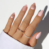 Glamnetic Lover’s Crest soft blush nails for elegant everyday wear with long-lasting shine