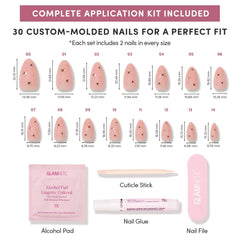 Glamnetic Pink Comet nail kit storage box keeps tools organized and ready.